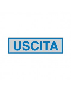 Cartelli segnaletici adesivi Cartelli Segnalatori - 165x50 mm - uscita - 96684 (conf.10)