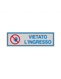 Cartelli segnaletici adesivi Cartelli Segnalatori - 165x50 mm - vietato l'ingresso - 96672 (conf.10)
