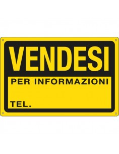 Cartello segnalatore - 30x20 cm - VENDESI - PPL - 3344P Cartelli Segnalatori - 1