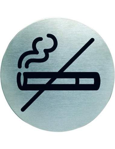 Pittogramma in acciaio Durable rotondo - area non fumatori - Ø 83 mm - 4911-23