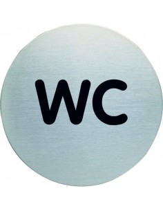 Pittogramma in acciaio Durable rotondo - wc - Ø 83 mm - 4907-23