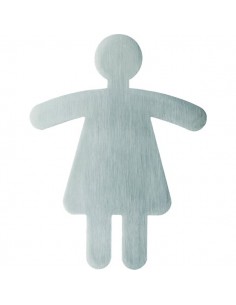 Pittogramma in acciaio Durable sagomato - wc donne - 120x90 mm - 4950-23