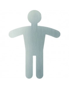 Pittogramma in acciaio Durable sagomato - wc uomini - 120x90 mm - 4951-23