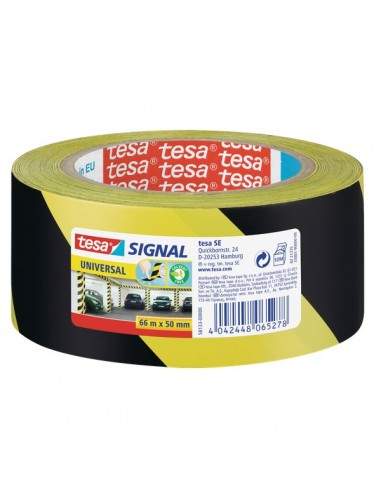 Nastro segnaletico Tesa - giallo/nero - 50mmx66m - 58133-00000-00