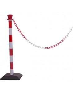 Colonnine segnaletiche Viso - 950x50 mm - rosso e bianco - PPC SET 40 RB 2