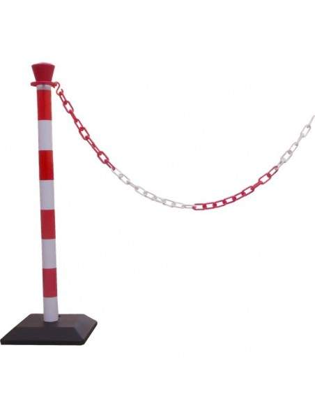 Colonnine segnaletiche Viso - 950x50 mm - rosso e bianco - PPC SET 40 RB