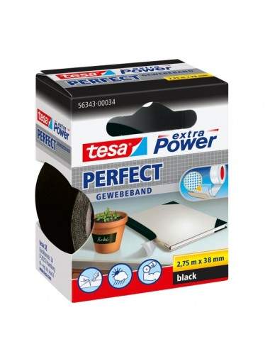 Nastro telato extra power Tesa - 38 x 2,75 m - nero - 56343-00034-03