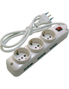 Prese multiple MKC - con interruttore - 16A - prese: 8  - 492518056/492519327