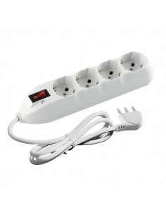 Multipresa pluristandard Bticino - C/salvafulmine -16A - 4 prese (10/16A+schuko) - 3680DBF