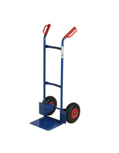 Carrello portacasse con ruote pneumatiche RelX - blu - 117x49x51 cm - 200 kg - HT200