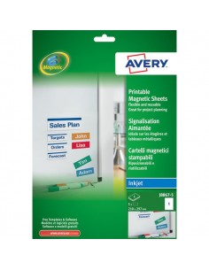 Cartelli magnetici per stampanti Inkjet Avery - 210x297 mm - 1 etich/ff - J8867-5