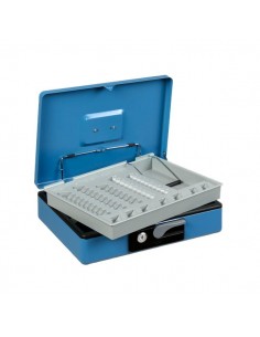 Cassetta portavalori Deluxe - 197x154x80 mm - blu - 3413BL