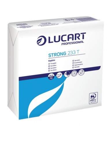 Tovaglioli bianchi in carta Lucart - 33x33 cm - 2 veli - 832001 (conf.75) Lucart - 1