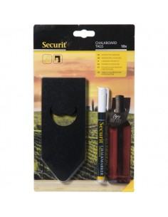 Tag per bottiglie Securit - 15,4x6,5x0,1cm - nero - TAG-BO-WT (conf.10) Securit - 1 2