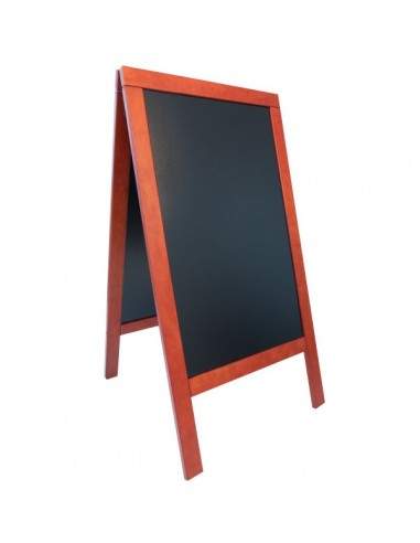 Lavagna Sandwich A-board Securit - 75x135 cm - mogano - SBS-M-135