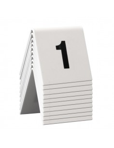 Segnaposto set da n° 1 a n° 10 Securit TN-1-10-WT (conf.10) 2