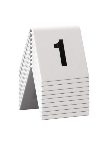 Segnaposto set da n° 1 a n° 10 Securit TN-1-10-WT (conf.10)