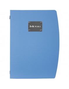 Portamenù Rio Securit - azzurro - A4 - MC-RCA4-BU