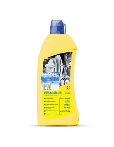 Detergente gel con brillantante per lavastoviglie Sanitec - 1 lt - 1161-S