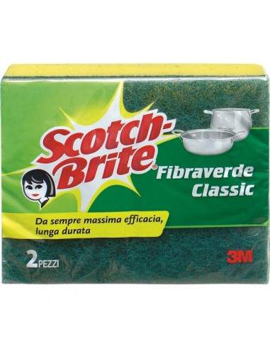 Spugna per stoviglie Scotch-Brite® - gialla/verde - 130x75x40 mm - 50499/50483 (conf.2)