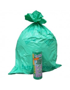 Sacchi immondizia Cagliplast - 85x120cm -130l- 60µm -verde fondo piatto antigoccia- 10088 (conf.20) Cagliplast - 1