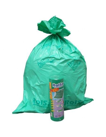 Sacchi immondizia Cagliplast - 85x120cm -130l- 60µm -verde fondo piatto antigoccia- 10088 (conf.20) Cagliplast - 1