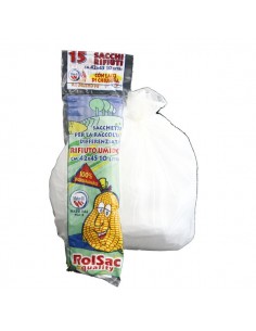 Sacchi per rifiuti Biodegradabili Cagliplast - 10 l - 0,019 my - bianco - 10130 (conf.15) Cagliplast - 1