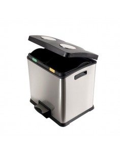 Pattumiera Differenziata 2 Scomparti Con Pedale Perfetto - 2x12 L - 40x38x48 cm - 0468A Perfetto - 1