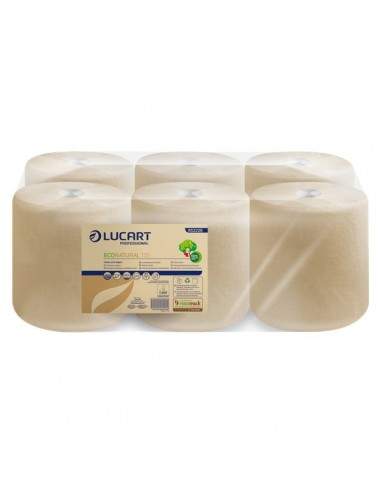 Asciugamani Eco Natural Lucart - rotolo - H 21xØ 20 cm - 450 - 2 - 852226 (conf.6)