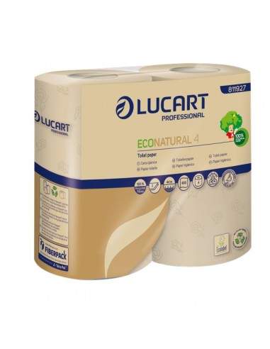 Eco Natural Lucart - rotolo - 2 veli - 400 strappi - 811927 (conf.4)