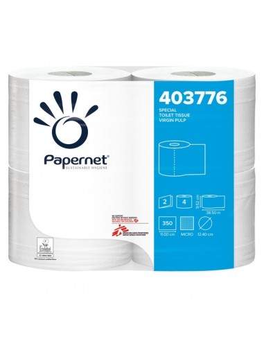 Carta Igienica Papernet - 2 veli - 350 strappi - 403776 (conf.4)