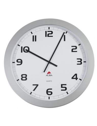 Orologio da parete Big-Big Clock Alba - grigio metallizzato - Ø 60 cm - HORGIANT