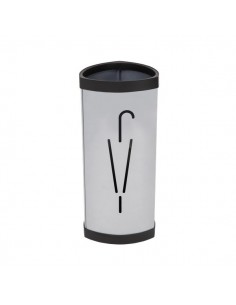 Portaombrelli forma triangolare Alba - grigio metallizzato - H 60 cm - Ø 26 cm - PMTRIA2M