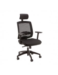 Sedia semidirezionale Malizia LineaFabbrica - con poggiatesta - nero - Malice 01 pt