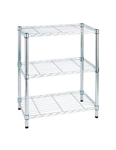 Libreria cromata archimede Serena Group - 60x35x75 cm - 3 ripiani - 75 kg - AC1424-3