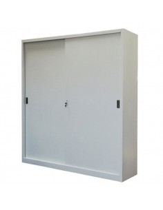 Armadio ante scorrevoli alto Bertesi - 8 ripiani - 180x45x200 cm - grigio - SA 180