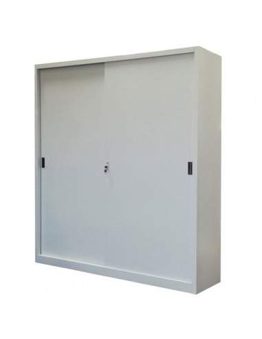 Armadio ante scorrevoli alto Bertesi - 8 ripiani - 180x45x200 cm - grigio - SA 180