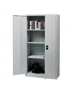 Armadio multiuso 2 ante Bertesi - 90x41x181,5 cm - grigio - PT /90