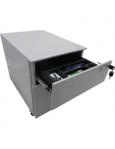 Cassettiere in metallo su ruote Tecnical 2 - 2 (1 class.) - bianco - 41x58x55,3(h) cm - C3-CL BIANCO