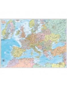 Carta geografica murale Belletti - Europa - 132x99 cm - aste in legno - M03PL/07 Belletti - 1