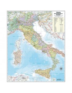 Carta geografica murale Belletti - Italia - 67x85 cm - aste in plastica - M06PP/07 Belletti - 1
