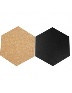 Lavagne esagonali da parete Securit - nero e beige - FB-CB-HEX (conf.7)