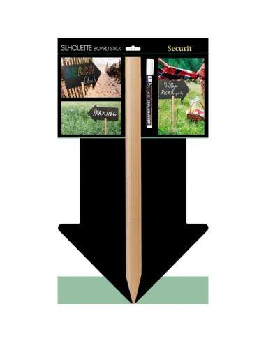 Lavagna Securit Silhouette con asta in legno per esterni Securit - 2