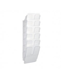 Portadepliant da parete Flexiplus Durable - 6 scomparti - A4 - 24,7x10x108 cm - 1700008401 Durable - 1
