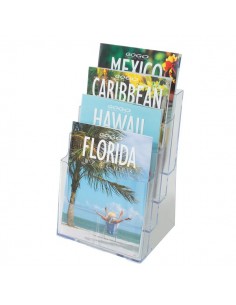 Portastampati da  banco a 4 scomparti Deflecto - 1/3 A4 - 12x20x25,5 cm - 77701 Deflecto - 1