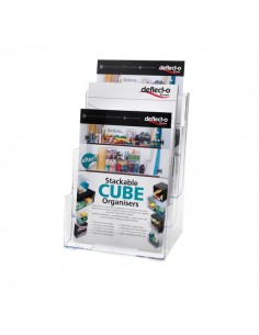 Portadepliant da banco multipli Deflecto - A4 - 24,5x16x32,2 cm - 77301 Deflecto - 1