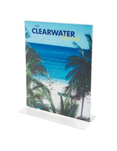 Porta-avvisi con base a T Deflecto - A6 - 10,8x4,5x15,5 cm - 684301 Deflecto - 1