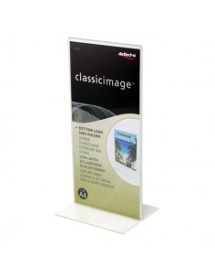 Porta-avvisi con base a T Deflecto - 1/3 A4 - 10x8x21,5 cm - 45101 Deflecto - 1