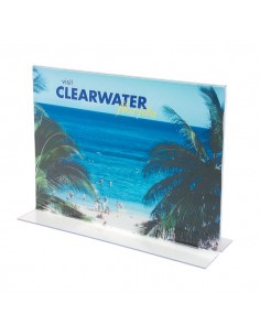 Porta-avvisi con base a T Deflecto - A4 - 29,8x8,7x21,5 cm - 47701 Deflecto - 1