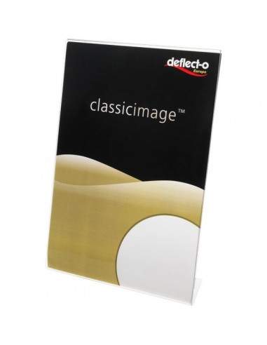 Porta-avvisi con base a L Deflecto - Verticale - A6 - 10,8x4,5x15 cm - 684101 Deflecto - 1
